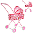 Коляска для ляльок складана з кошиком 882, фото 2