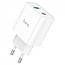 Зарядний пристрій Hoco C80A Plus PD Type-C 20 W, QC 3.0 USB-A 18W Max 3.0 A White, фото 2