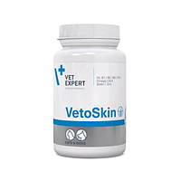 VetExpert VetoSkin Харчова добавка для здоров'я шкіри та шерсті кішок і собак 60 капсул