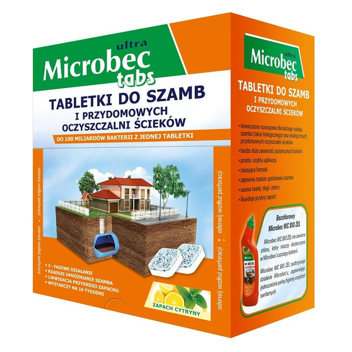 Таблетки для выгребных ям и септиков Бактерии для септика Microbec Средство для уличных туалетов - фото 2 - id-p1776424402