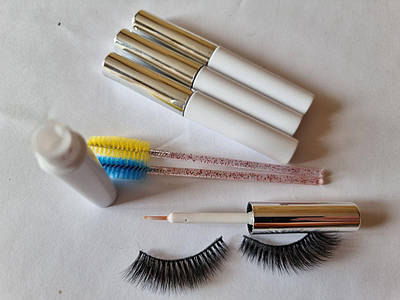 Підводка для надягання багаторазових та магнітних вій, лайнер білий прозорий