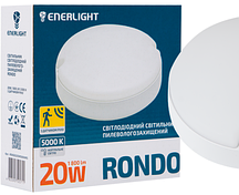 Світильник LED вологозахищений RONDO 20W 1800Lm 5000K IP-65 з датчиком руху