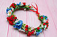 Вінок для волосся / віночок на голову український з квітами ручної роботи під вишиванку 698, фото 4