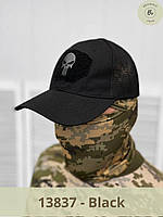 Тактическая кепка Chastener с сеткой и липучкой для шеврона / Бейсболка ВСУ полевая армейская (арт. 13836-9) Black