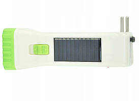 Ліхтар акумуляторний світлодіодний із зарядкою від сонячної батареї та мережі 145*30 мм бузковий