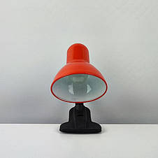 Настільна лампа на прищіпці червона Е27 28х12х18 см 05215, фото 3