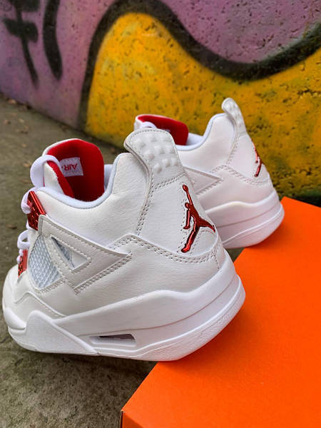 Nike Air Jordan 4 Retro White Metallic Red