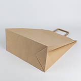 Паперовий пакет для одягу з ручками 400*200*400 мм Крафт пакет великий з ручками Пакети для магазинів одягу, фото 4