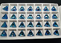 De'Lux Blue Zircon Triangle 12mm Premium стекло треугольник блю циркон бирюзовый гелиотроп