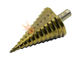 Свердло ступеневу Ø 4-52 мм з покриттям з нітриду титану (HSS TiN)