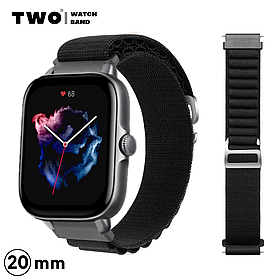 Ремінець для Xiaomi Amazfit GTS 3 нейлоновий Чорний