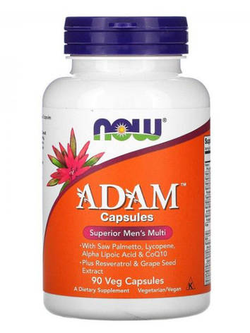 Вітаміни для чоловіків Now Foods Adam 90 капс США, фото 1
