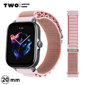 Ремінець для Xiaomi Amazfit GTS 3 нейлоновий Рожевий