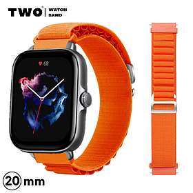 Ремінець для Xiaomi Amazfit GTS 3 нейлоновий Помаранчевий