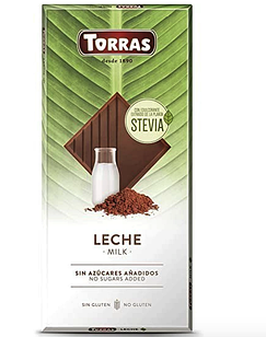 Шоколад молочний Torras Stevia Leche, без цукру 100 г