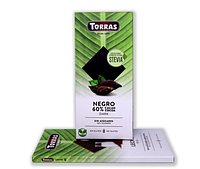 Шоколад горький Torras Stevia Negro, без сахара 100 г