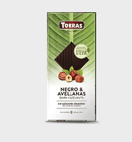 Шоколад темный Torras Stevia Negro Avellanas, с фундуком без сахара 125 г