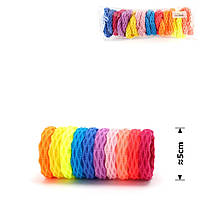 Резинка для волосся, мікрофібра , ромб,30штук упаковка