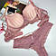 Комплект жіночої нижньої білизни на 80 В фірми Люся в рожевому кольорі, фото 4