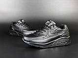 Чоловічі кросівки Nike Air Max 90 шкіряні повсякденні демісезонні чорні, фото 5