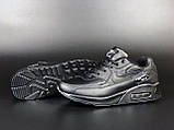 Чоловічі кросівки Nike Air Max 90 шкіряні повсякденні демісезонні чорні, фото 7