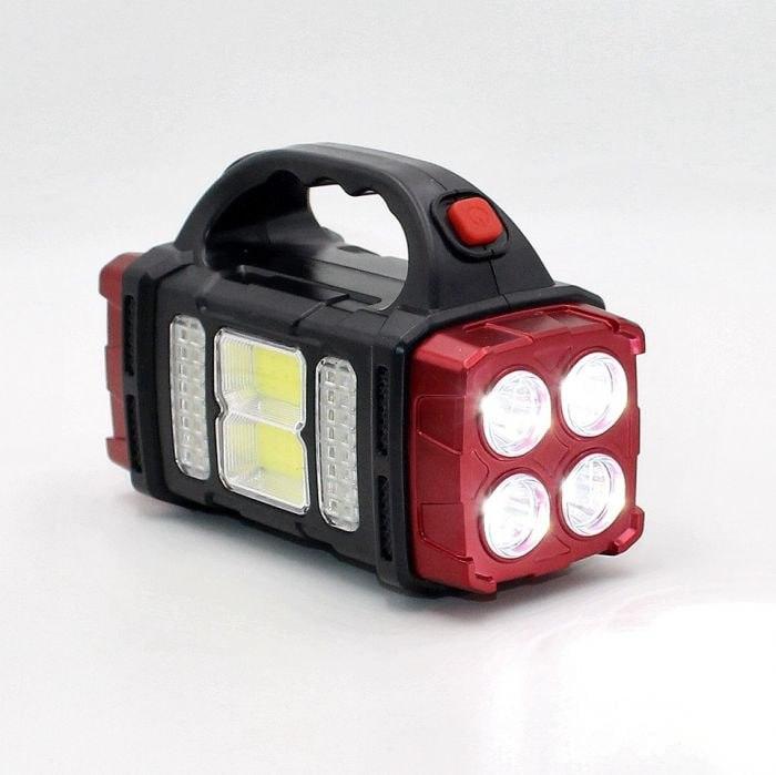 Ліхтар Hurry Bolt — HB-2678, 25 W з функцією повербанк на сонячній батареї, червоний, фото 1