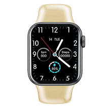 Розумний годинник Smart Watch 6 Z32 PRO 44 mm алюміній тонометр крокомір оксиметр 2 ремінці райдужний жовтий, фото 6