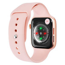 Розумний годинник Smart Watch 6 Z32 PRO 44 mm алюміній тонометр крокомір оксиметр 2 ремінці білий рожевий, фото 4