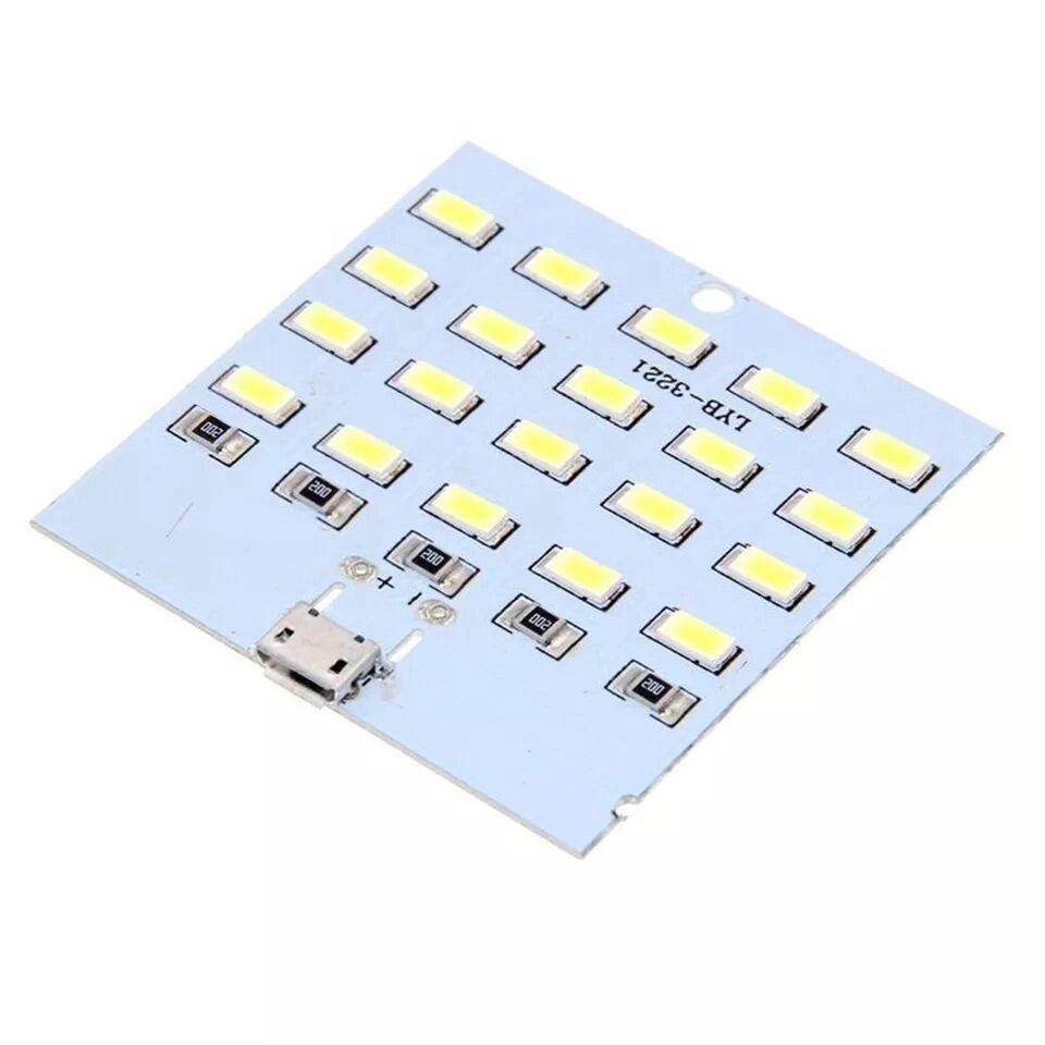 Світлодіодна панель Micro Usb 20 led працює від PowerBank