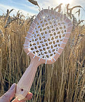 Гребінець для волосся Janeke 1830 Superbrush, пудровий з білим