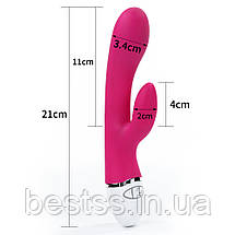 Вібратор із кліторальним стимулятором Dreamer Rechargeable Vibrator, фото 3