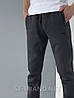 48,50,52,54,56. Утеплені чоловічі спортивні штани з якісного трикотажу трьохнитки з начосом - сірі графітові, фото 4