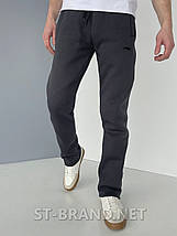 48,50,52,54,56. Утеплені чоловічі спортивні штани з якісного трикотажу трьохнитки з начосом - сірі графітові, фото 3