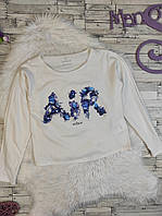 Детский лонгслив Kookai для девочки белый с принтом футболка с длинным рукавом Размер 146