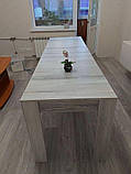 Стіл-трансформер обідній Кантрі (1450 мм - 2450 мм) сірий монументальний, фото 10