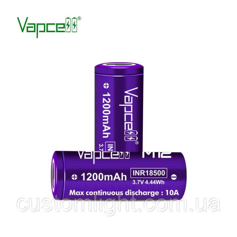 Акумулятор Vapcell M12 18500 1200mAh 10А