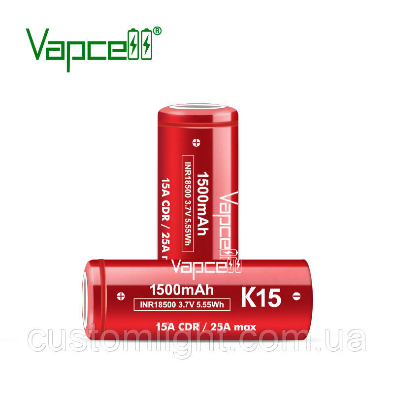 Акумулятор Vapcell K15 18500 1500mah 15A