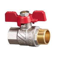 Кран кульовий FN13 ZEGOR PN40 1" ЗВ рукоятка «метелик»