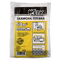 Пленка полиэтиленовая защитная 4x12, 5м 7мкм WERK 37301