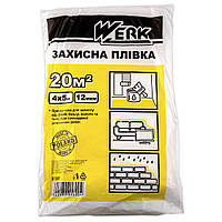 Пленка полиэтиленовая защитная 4x5м 12мкм WERK 37302