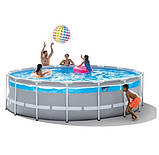 Басейн Intex 26722 каркасний Ø 427 х 107 насос 3785 л/г, сходи, підстилка, тент, фото 3