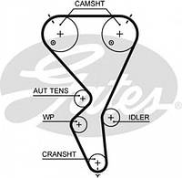 Пасок ГРМ 135Z Citroen C2/C4 04- /Peugeot 206 03-/307 03- GATES 5615XSCITROËN C2 (JM_), CITROËN C3 I (FC_),