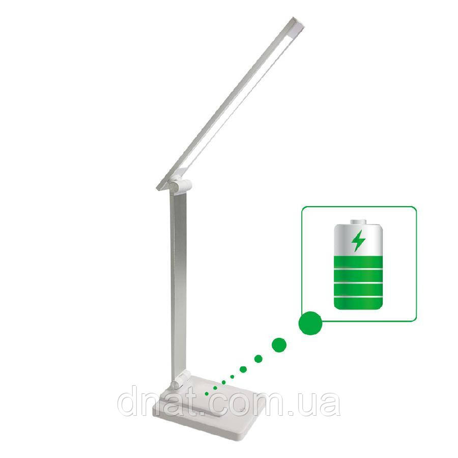 Настільна LED-лампа на акумуляторі Ridy-10-2-PWR 10 Вт біла