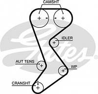 Ремінь зубчастий (довж. 60-150) GATES T265CHRYSLER CIRRUS, CHRYSLER PT CRUISER (PT_), CHRYSLER PT CRUISER
