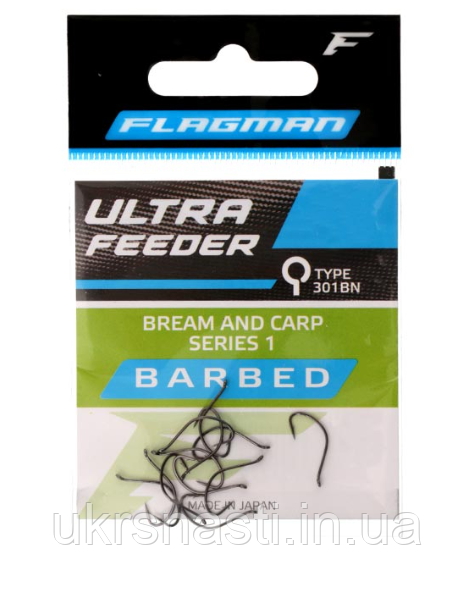 Рибальські гачки №12 (гачки 12 шт) Flagman Ultra Feeder Bream And Carp Series 1 (Гачки на ляща), фото 1