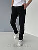 48,50,52,54,56. Чорні чоловічі спортивні штани класичного крою, утеплені, трикотаж тринитка, фото 3