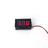 Цифровий Вольтметр 5-120v DC у корпусі (два дроти, червоний), фото 7