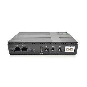 ДБЖ UPS-36W DC1036P для роутерів/комутаторів/PON/POE-430, 5/9/12V, 2A, 4*18650 (2600MAh), Black, BOX, фото 2