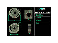 Ротор, статор і пластини насоса ГПК VW006ROTOR VW T5 03-15; AUDI Q7 05-15; FORD Transit 06-14; SEAT Alhambra 96-10; FIAT Ducato