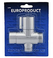 Перемикач душу місяць хрест (дивертор) LUNA EP brass (OL0019)